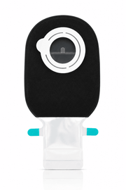 Coloplast Sensura Mio 2-Piece Flex Pouch, Drainable, Midi, Black with Inspection Window, Flange 2" (50mm) - Box of 10