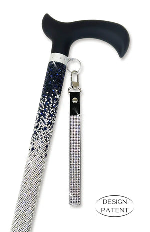 Adjustable aluminum cane with sparkling design