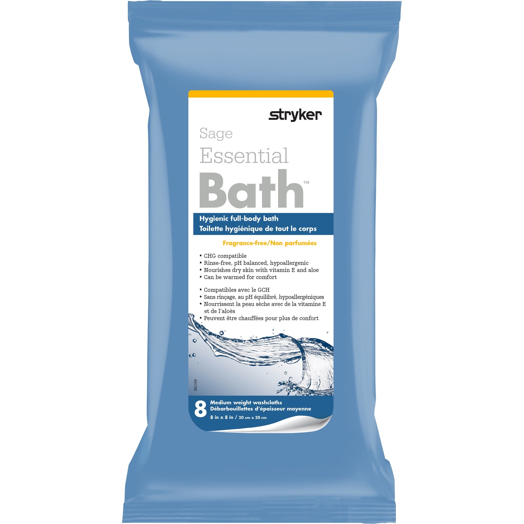 Sage Essential Bath Full-Body Fragrance Free Washcloth