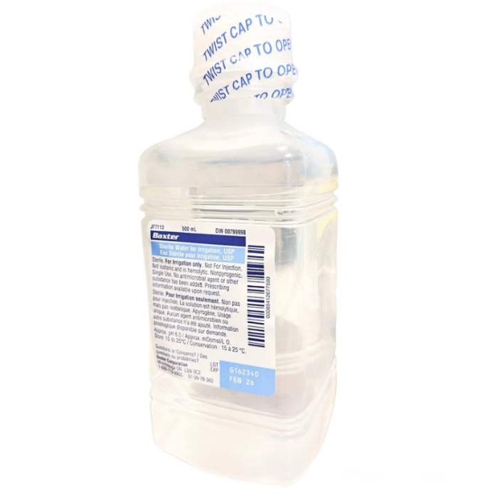 Photo of Sterile Water for Irrigation USP 500ML Plastic Pour Bottle