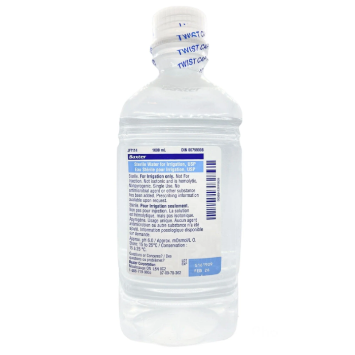 Photo of Sterile Water for Irrigation USP 500ML Plastic Pour Bottle