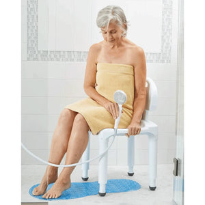 In use Image of Universal Bath Bench with Back