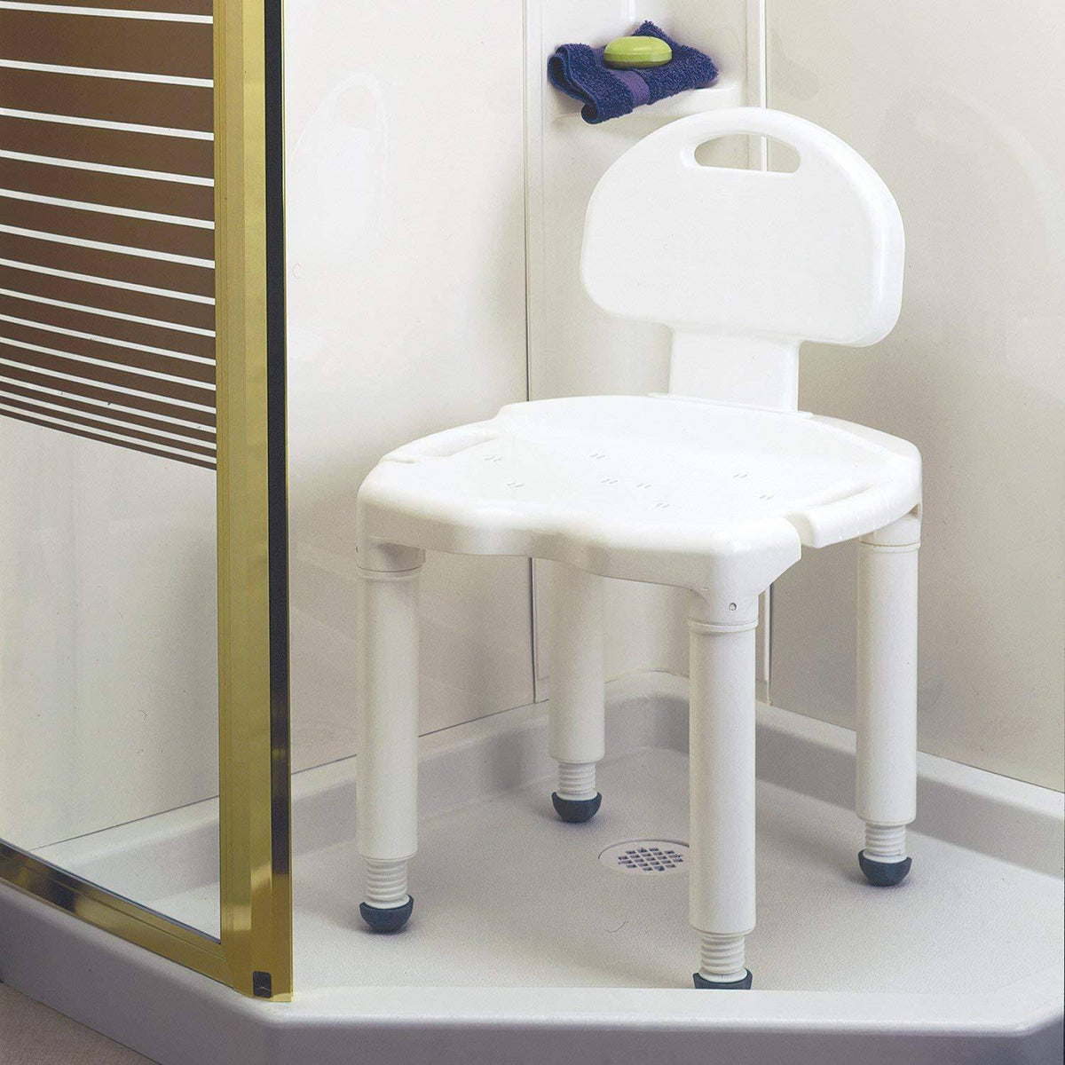 How to Store Image of Universal Bath Bench with Back