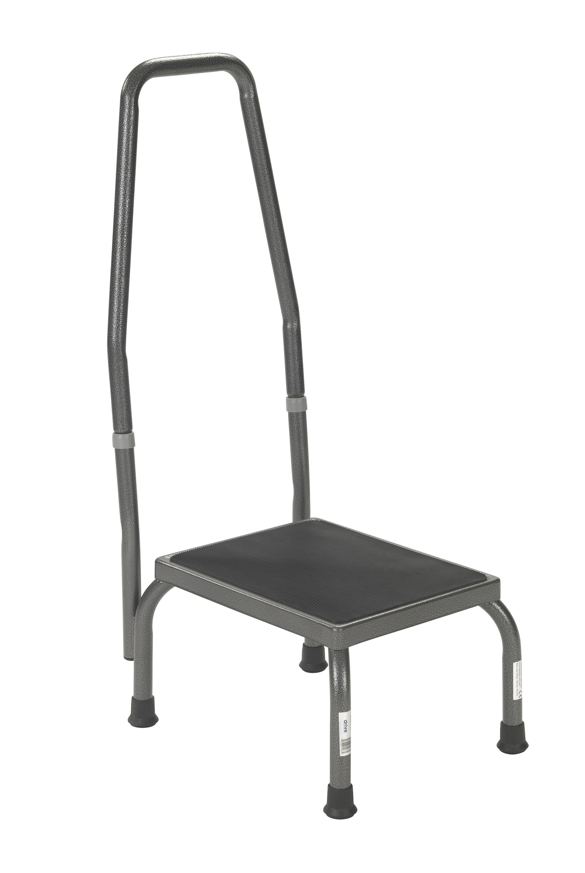 Footstool with Handrail and Non Skid Rubber Platform