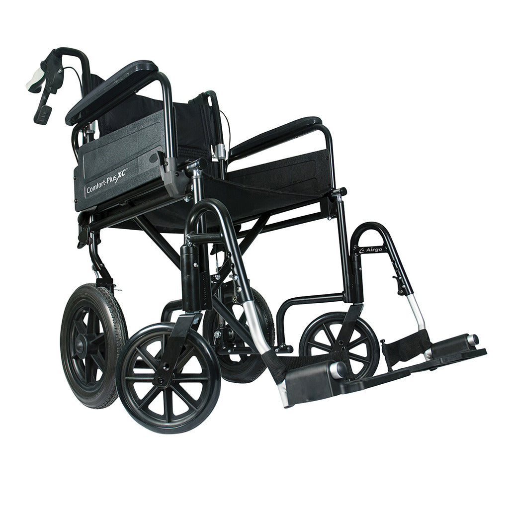 Airgo Comfort Plus XC Transport Chair with 12-inch Wheels