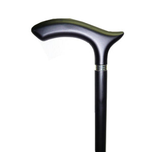 Deluxe Slim Wood Cane Frost Black Color, Length: 36''