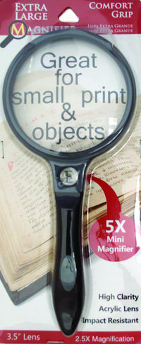 Extra Large 2.5x Magnifier with Comfort Grip and  3.5