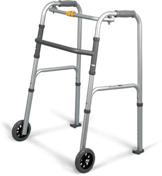 Foldable Standard Walking Frame,One-Button Folding Walker,Height adjustable  portable rehabilitation assistive walker,Silver（With ABS seat plate） :  : Health & Personal Care