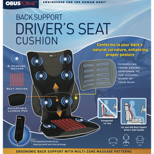 Driver's Seat Cushion with Adjustable Lumbar Heat