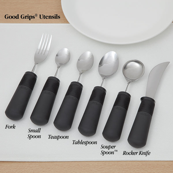 Good Grips Utensil Set Including Knife, Fork & Spoons With Weighted Handles