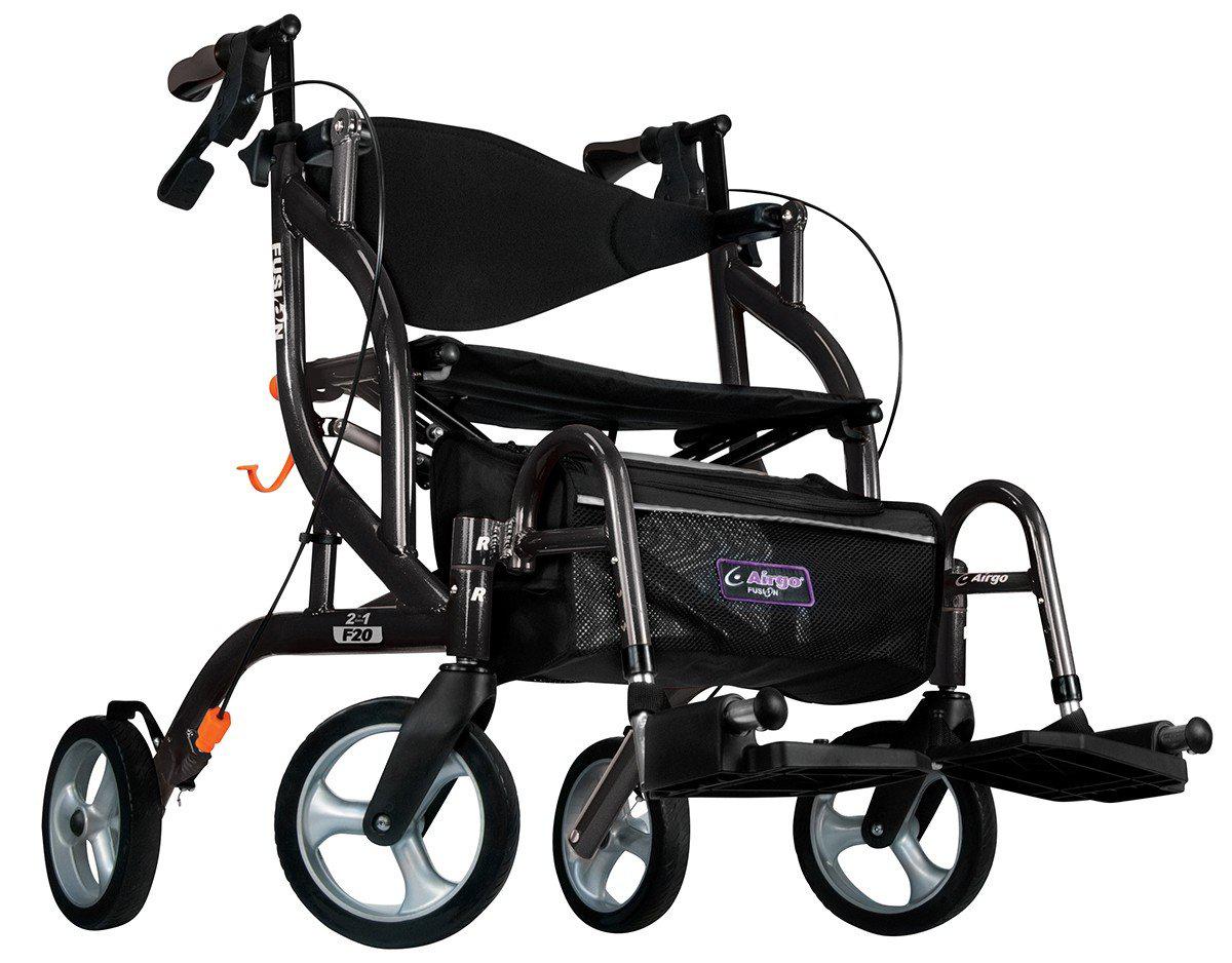 Airgo Fusion 2 IN 1 Folding Rollator & Transport Chair