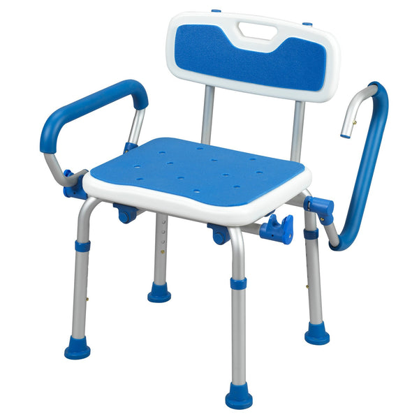 PCP Bath Seat with Back and Swing Away Arms