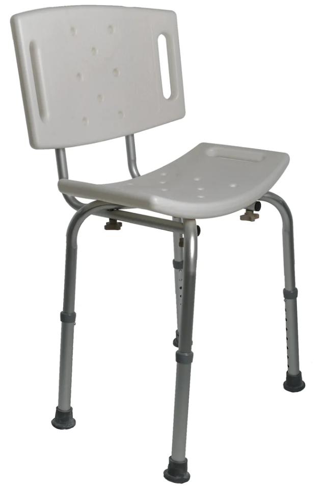 Tool-Less Shower Chair With Back