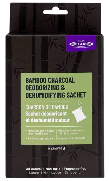 BAMBOO CHARCOAL DEODORIZING + DEHUMIDIFYING SACHET