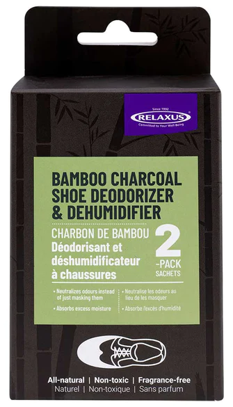 BAMBOO CHARCOAL SHOE DEODORIZER & DEHUMIDIFER