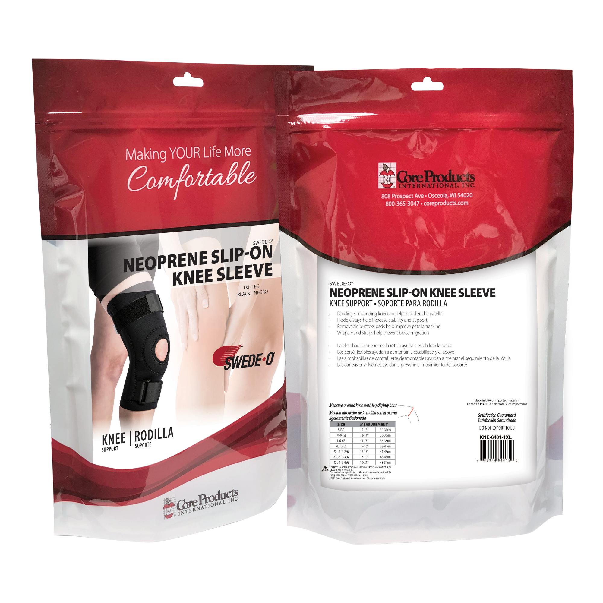 Core Swede-O Neoprene Slip-On Knee Sleeve – Healthcare Solutions