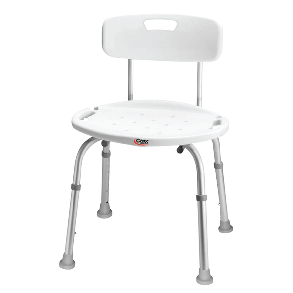 Bath and shower seat with deals back