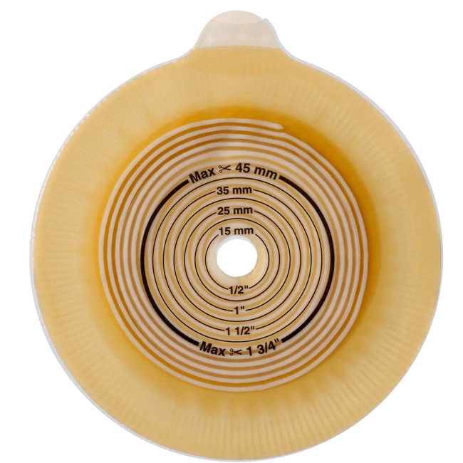 14249 AssuraÂ® 2 pc. Extra-Extended Wear Skin Barrier w/ Flange, Cut-to-Fit, Convex, 60mm Blue, 5/8"-1 3/4" (15-43mm), 5/BX