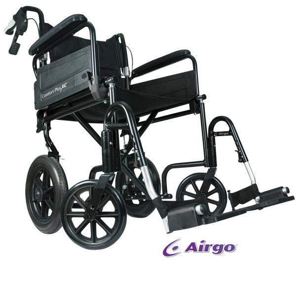 Airgo Comfort Plus XC Transport Chair with 12-inch Wheels