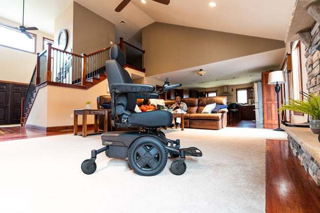 Jazzy EVO 613Li Power Chair front view indoor