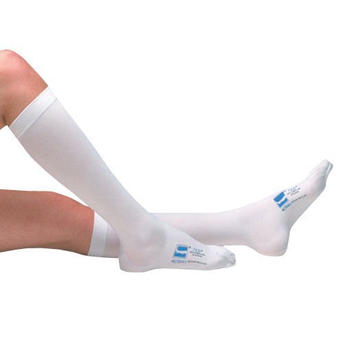 Anti-Embolism Compression Knee Highs - White