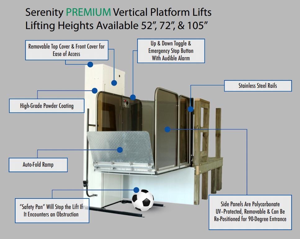 Serenity Standard Vertical Porch Lift