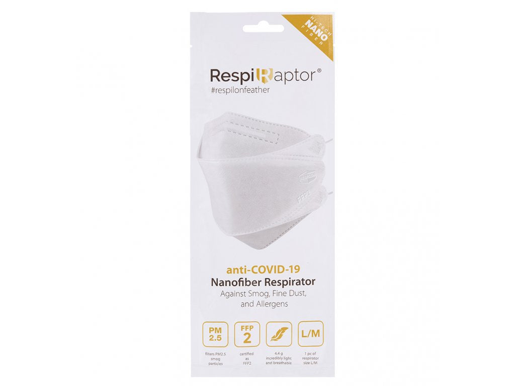 Respilon Respiraptor White L/M 2/PKG