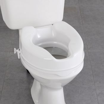 Savanah 6" Raised Toilet Seat on toilet
