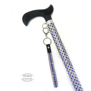 Adjustable aluminum cane with sparkling design