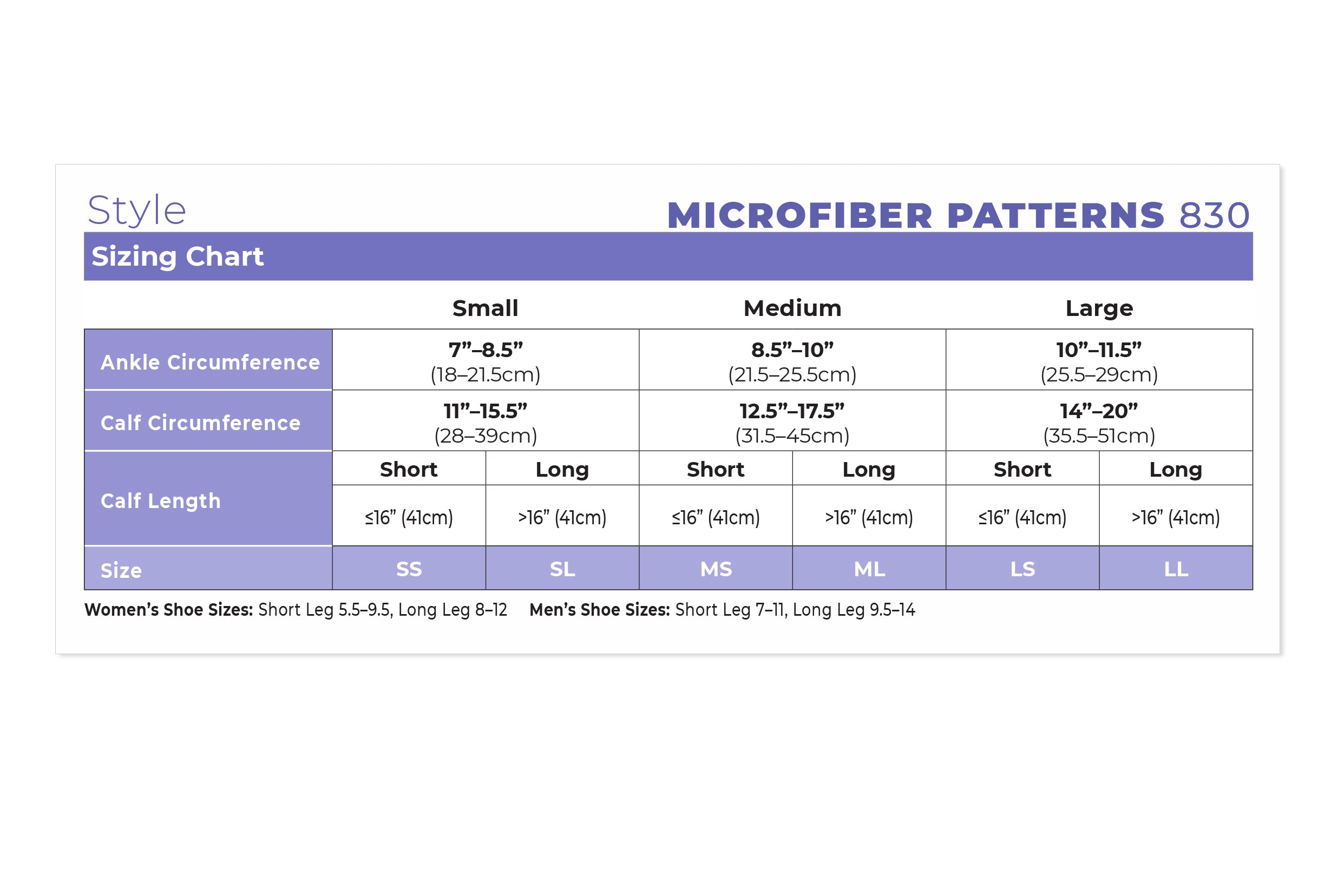 Womens Microfiber Patterns Knee High 20-30mmHg