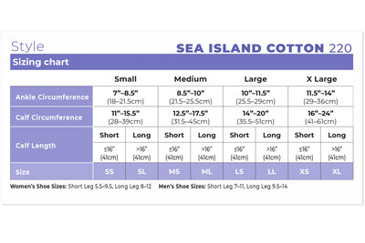 Sigvaris Mens Sea Island Cotton Knee High 20-30mmHg