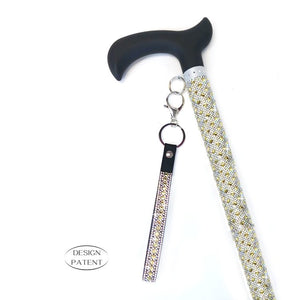 Adjustable aluminum cane with sparkling design