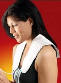 Woman holding Theratherm Digital Moist Heating Pad