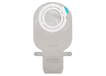 12282 SenSuraÂ® Mio 2 pc Flex Pouch, Drainable, Maxi with inspection window, Yellow, 70mm, 10/BX