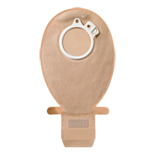 11194 SenSuraÂ® 2 pc. Click  EasiCloseÂ™ WIDE-Outlet Drainable Transparent Pouch, Green, Maxi w/filter, 40mm, 10/BX