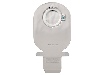 11474 SenSuraÂ® Mio 2 pc Click Pouch, Drainable, Maxi, Transparent, No Filter, Red, 50mm , 10/BX