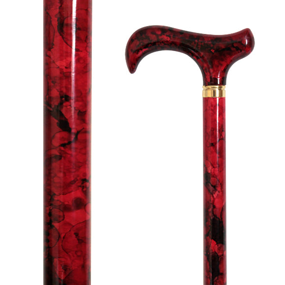 Hand Painted Cane/Magenta Color