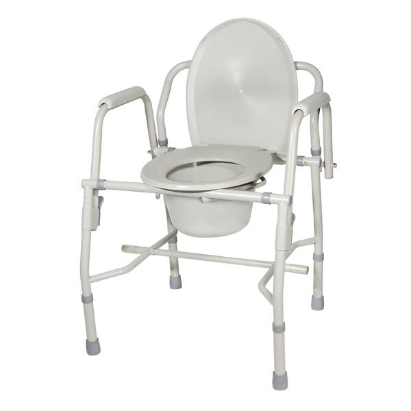 Steel Drop Arm Bedside Commode with Padded Arms  11125kd-1