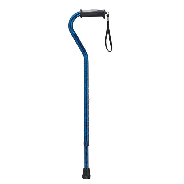Adjustable Height Offset Handle Cane with Gel Hand Grip  rtl10372bc