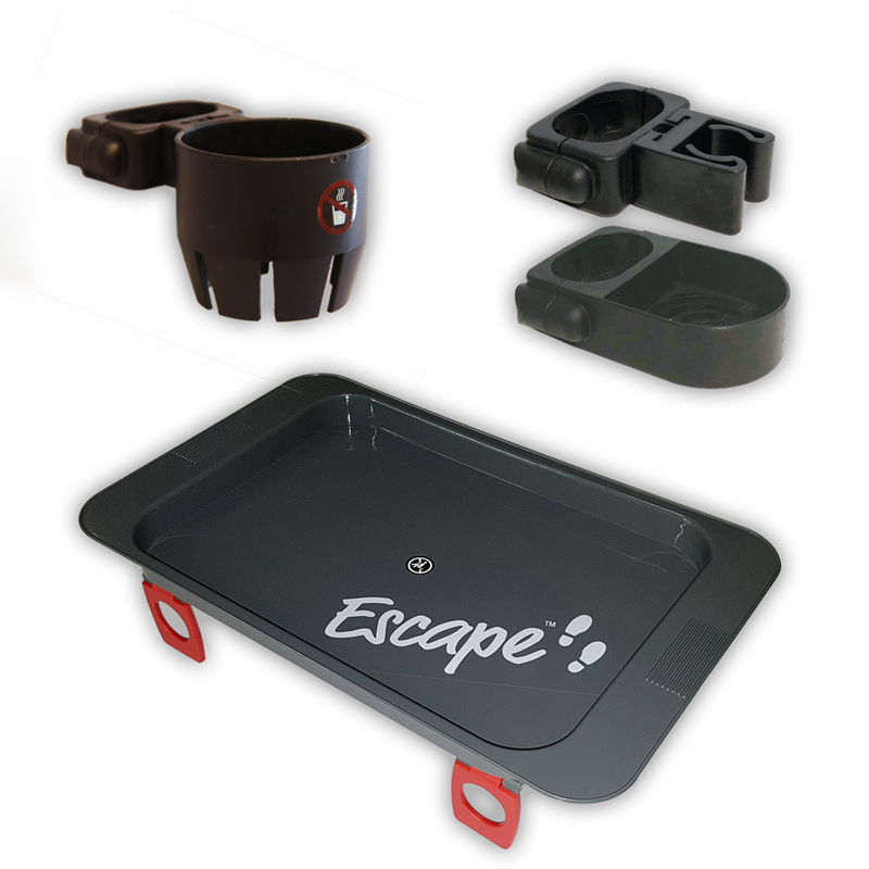 Escape Accessories Pack (Cane Holder, Cup Holder, & Tray)