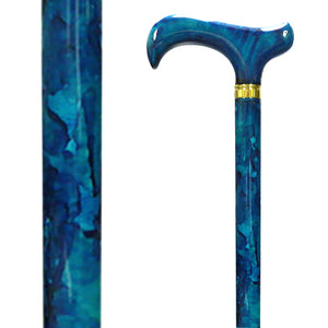 Hand Painted Cane /Sea Navy Color
