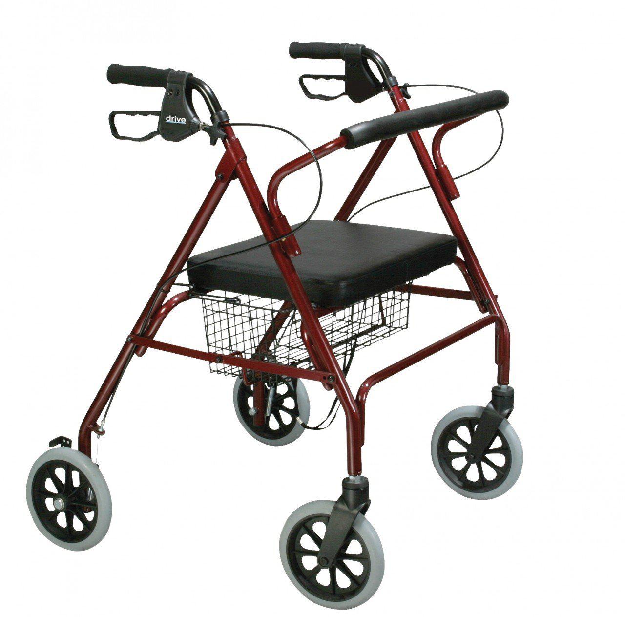 Heavy Duty Bariatric Rollator Walker with Large Padded Seat  10215rd-1