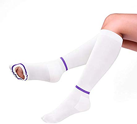 Anti-Embolism 18mmHg Thigh High Open-Toe Stockings