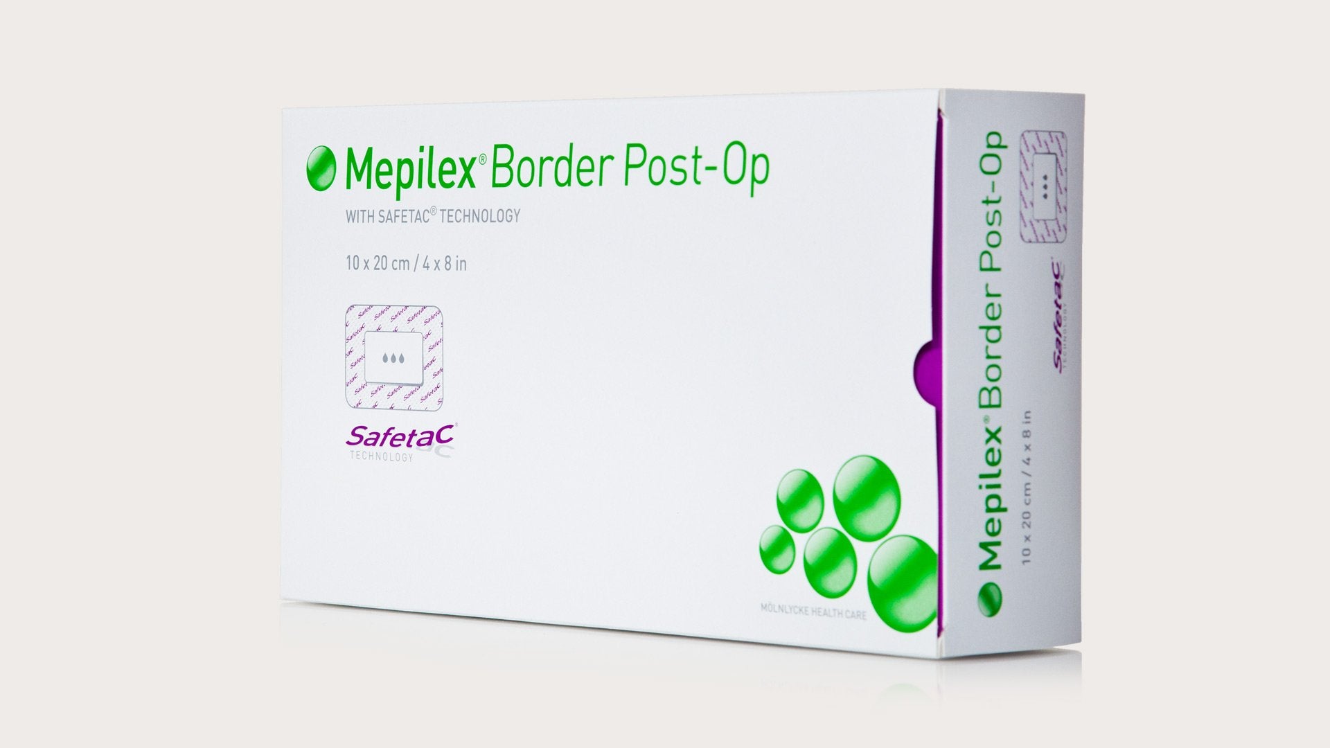 Mepilex Border Post-Op Self Adhesive Absorbent Foam Dressing With Safetac & Flex Innovation - Box of 10