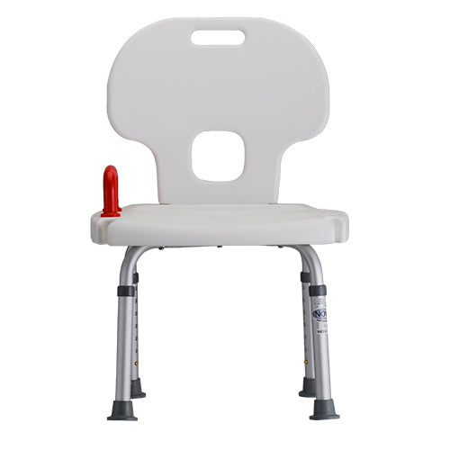 LOOK Bath Seat with Back & Red Safety Handle