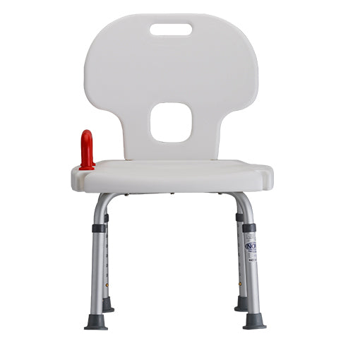 Bath Seat With Back And Red Safety Handle
