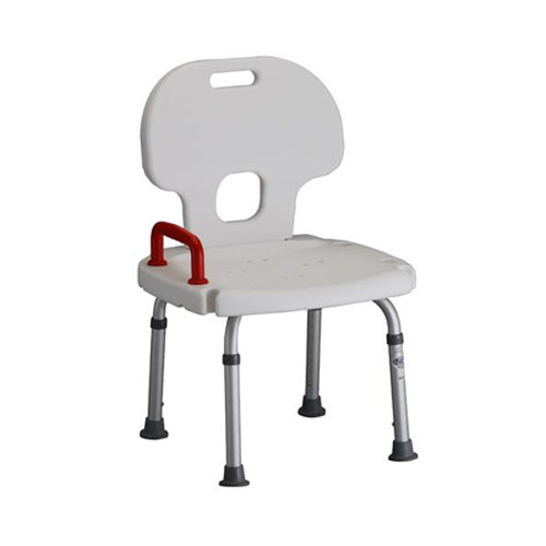LOOK Bath Seat with Back & Red Safety Handle
