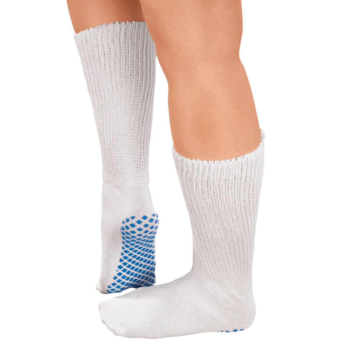Mens Diabetic Slipper Socks with Gripper Soles