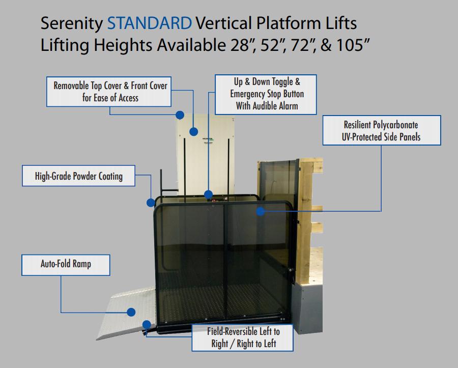 Serenity Premium Vertical Porch Lift