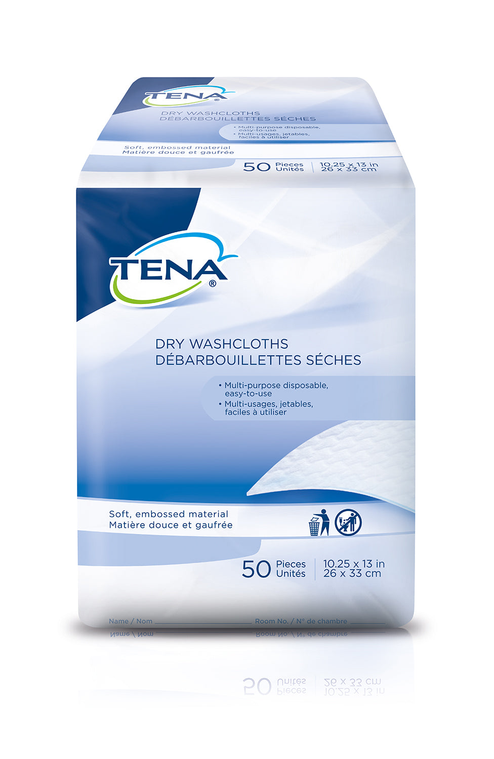Tena Dry Washcloths 13" x 13.25"